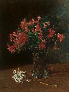 Wilhelm Trubner Flower Vase France oil painting artist